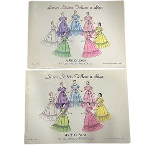 Vintage 1987 Seven Sister Follow a Star Paper Dolls Book A P.E.O. Saga Cut/Uncut